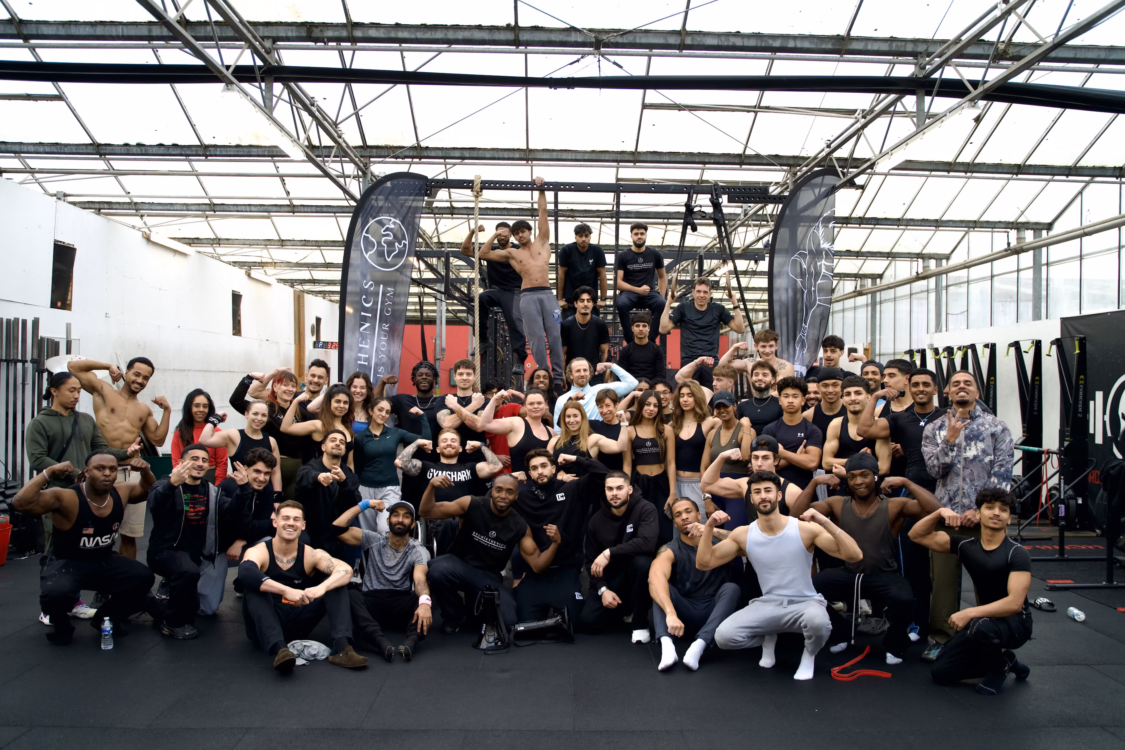 Big group photo in large gym